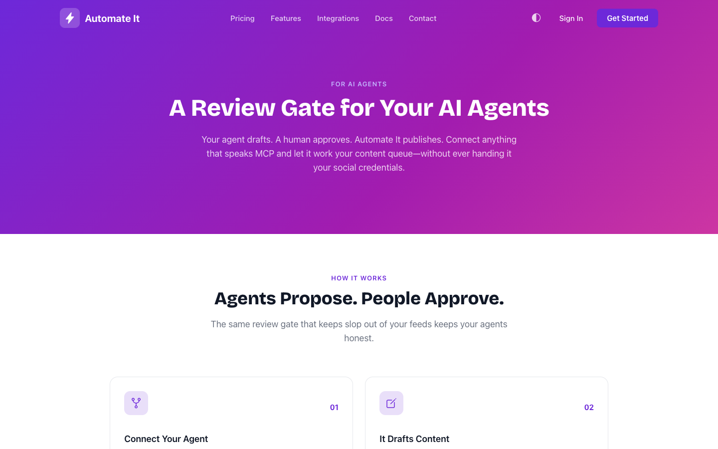 Automate It for AI agents — a review gate for autonomous agents